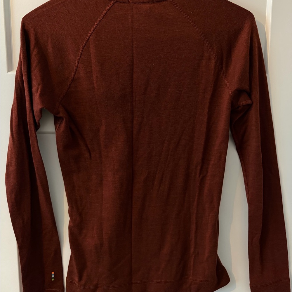 NWT Smartwool Thermal Merino Classic Baselayer Crew Top - Pecan Brown Heather, S - Picture 4 of 4